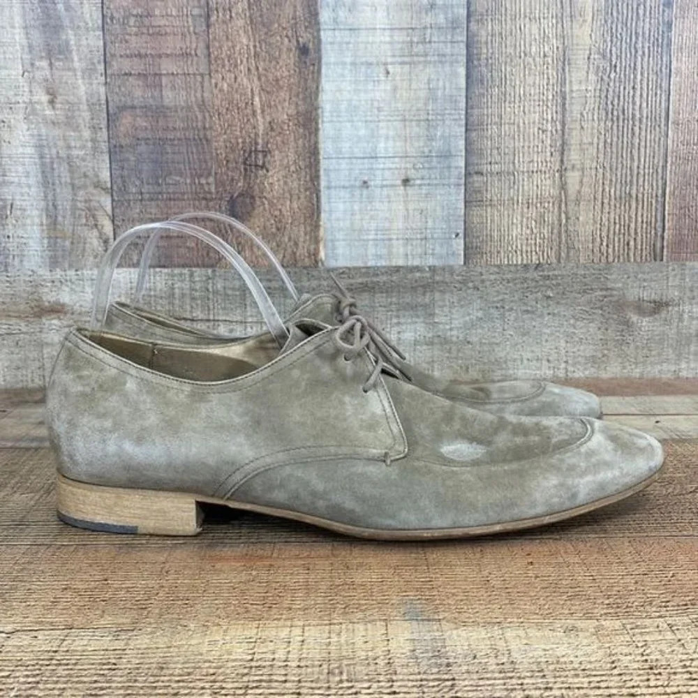 3/$20 Gino Rossi Tan Leather Lace Up‎ Loafers Mens 44 Flats